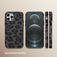 Selencia Coque Sabi imprimé panthère avec MagSafe Apple iPhone 12 (Pro) - Midnight Black