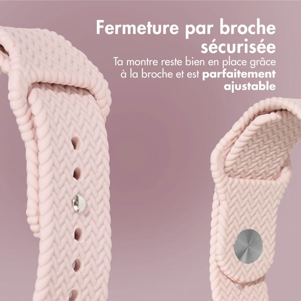 imoshion Bracelet tressé en silicone Apple Watch | 44/45/46/49 mm - Rose