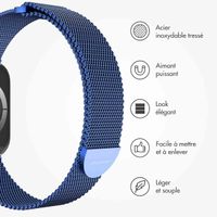 imoshion Bracelet magnétique milanais Apple Watch | 38/40/41/42 mm - Taille S - Bleu
