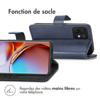 imoshion Étui de télephone portefeuille de luxe Motorola Edge 40 Pro - Bleu foncé