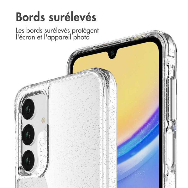 imoshion Coque arrière transparente Pailletée Samsung Galaxy A26 / A16 - Argent