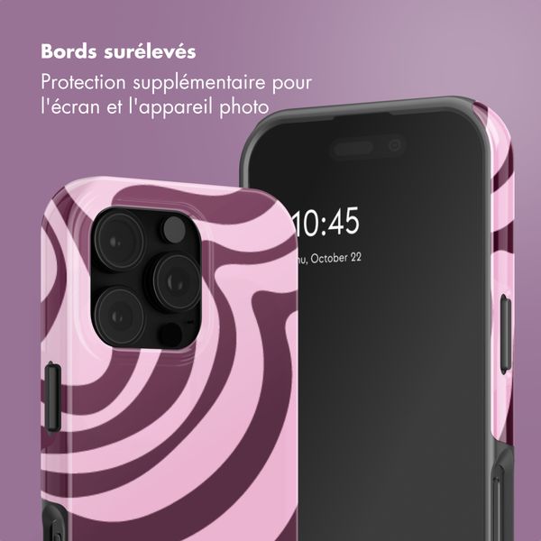 Selencia Coque arrière Vivid Apple iPhone 16 Pro - Wavy Swirl Pink Plum