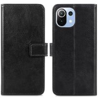 imoshion Étui de télephone portefeuille de luxe Xiaomi Mi 11 Lite (5G/4G) / 11 Lite 5G NE - Noir