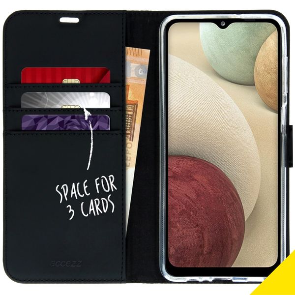 Accezz Étui de télephone Wallet Samsung Galaxy A12 - Noir