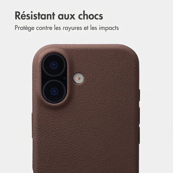 imoshion Coque arrière Texture Apple iPhone 16 - Marron foncé
