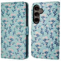 imoshion Étui de télephone portefeuille Design Samsung Galaxy S24 - Blue Flowers