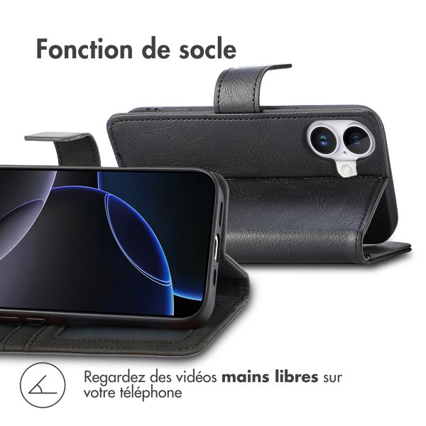 imoshion Étui de télephone portefeuille de luxe Apple iPhone 17 - Noir