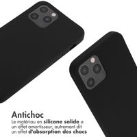imoshion Coque en silicone avec cordon Apple iPhone 12 (Pro) - Noir