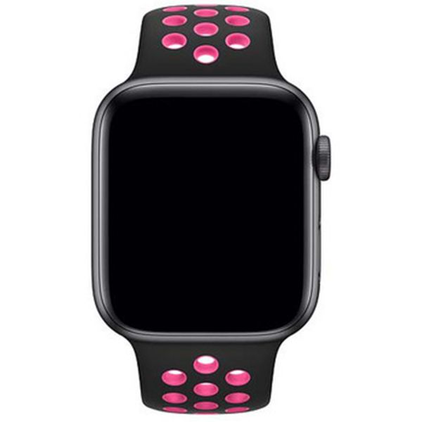 Apple Bracelet Nike Sport Apple Watch | 44/45/46/49 mm - Taille S/M/L - Black / Pink Blast