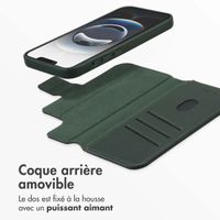 Accezz Étui de télephone portefeuille en cuir 2-en-1 avec MagSafe Apple iPhone 17e / 16e - Cedar Green