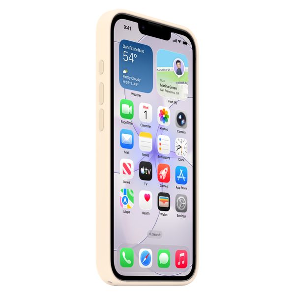 Apple Coque en silicone avec MagSafe Apple iPhone 17e - Vanilla