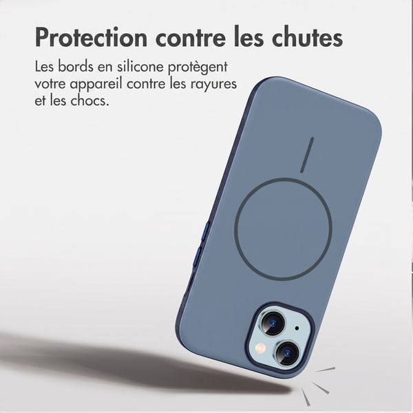 imoshion Coque arrière Color avec Thin MagSafe Ring Apple iPhone 15 - Bleu foncé