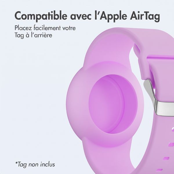 imoshion Bracelet AirTag pour enfants - Étui pour Apple AirTag - Taille unique - Light Purple
