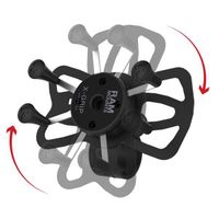 RAM Mounts Support de téléphone X-Grip® Tough-strap pour vélo / scooter / moto - Rotation à 360° - Universel - Petit - Noir