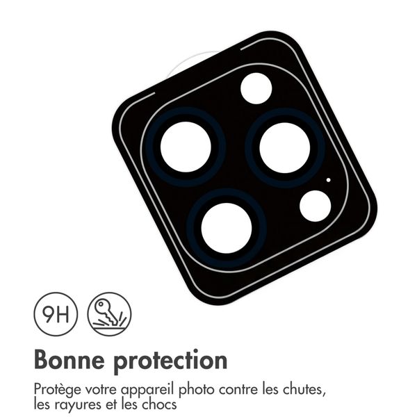 imoshion Lot de 2 protections d'objectif de caméra Apple iPhone 15 Pro / 15 Pro Max - Blue Titanium
