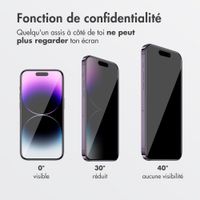 Accezz Protection d'écran en verre trempé avec filtre de confidentialité + Applicateur Apple iPhone 17e / 16e / 14 / 13 / 13 Pro