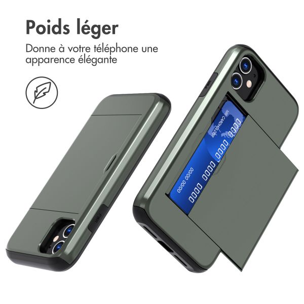 imoshion Coque arrière avec porte-cartes Apple iPhone 11 - Vert foncé