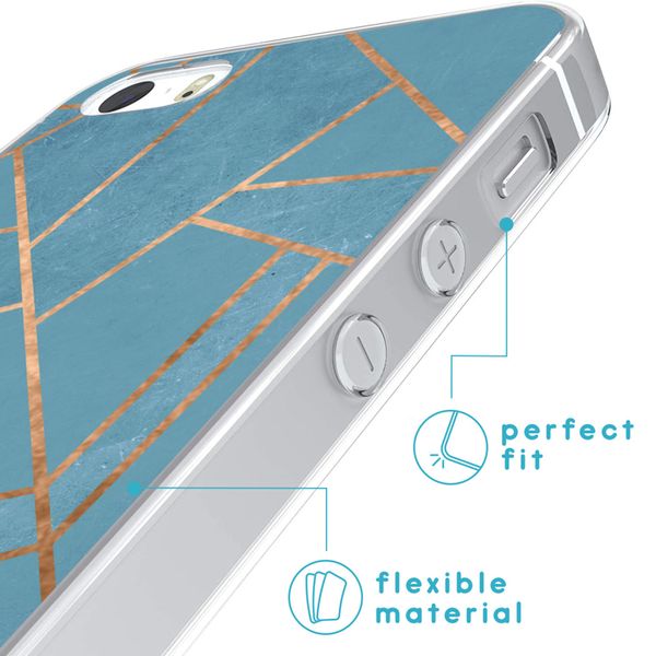 imoshion Coque Design Apple iPhone SE (2016) / 5 / 5s - Blue Graphic
