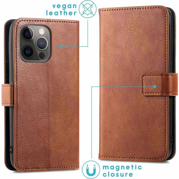 imoshion Étui de télephone portefeuille de luxe Apple iPhone 13 Pro Max - Marron