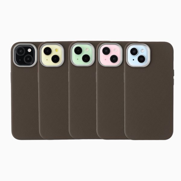 Accezz Coque arrière Mesh avec MagSafe Apple iPhone 15 - Marron