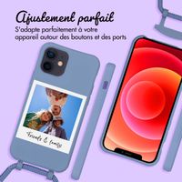 Coque Color MagSafe avec cordon amovible et photo et/ou texte personnalisés Apple iPhone 12 (Pro) - Polaroid