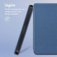 imoshion Étui de liseuse portefeuille Canvas Kobo Clara Colour / BW - Bleu foncé