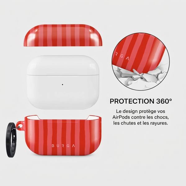 Burga Coque rigide Apple AirPods Pro 2 - Pomegranate