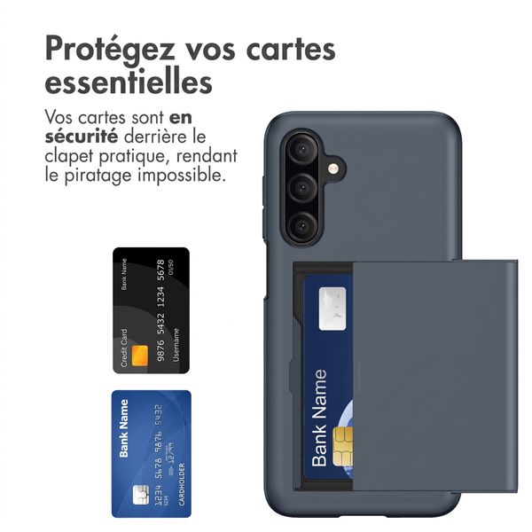 imoshion Coque arrière avec porte-cartes Samsung Galaxy A18 (4G) - Bleu foncé