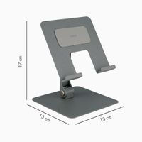Accezz Support de tablette pliable pour bureau - Support pour tablette / ordinateur portable 13 pouces - Argent