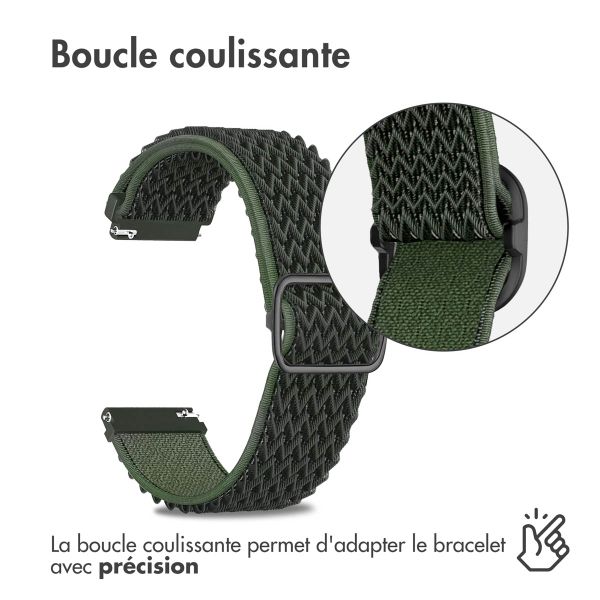 imoshion Bracelet en nylon élastique  - Connexion universelle 20 mm - Vert foncé