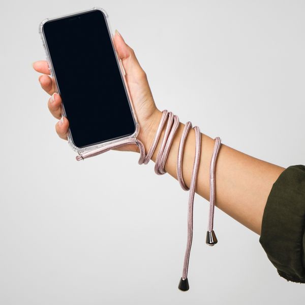 imoshion Coque arrière transparente avec cordon Samsung Galaxy S21 - Rose Doré