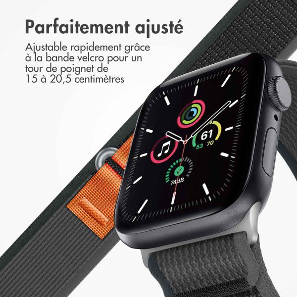 imoshion Bracelet Trail en nylon Apple Watch | 38/40/41/42 mm - Black / Grey