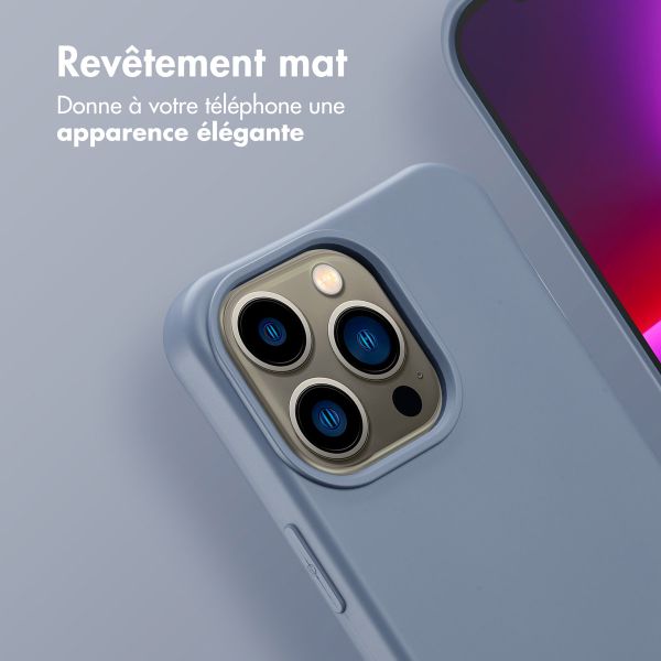 imoshion Coque arrière Color avec cordon amovible et MagSafe Apple iPhone 13 Pro - Ash Blue