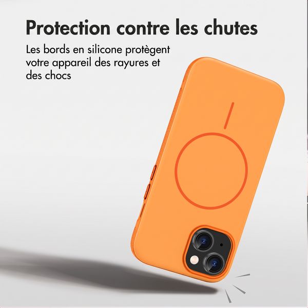 imoshion Coque arrière Color avec Thin MagSafe Ring Apple iPhone 15 - Orange