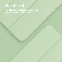 Accezz Coque tablette portefeuille Smart Silicone Apple iPad 6 (2018) 9.7 pouces / iPad 5 (2017) 9.7 pouces - Vert clair