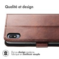 imoshion Étui de télephone portefeuille de luxe Samsung Galaxy A10 - Marron foncé