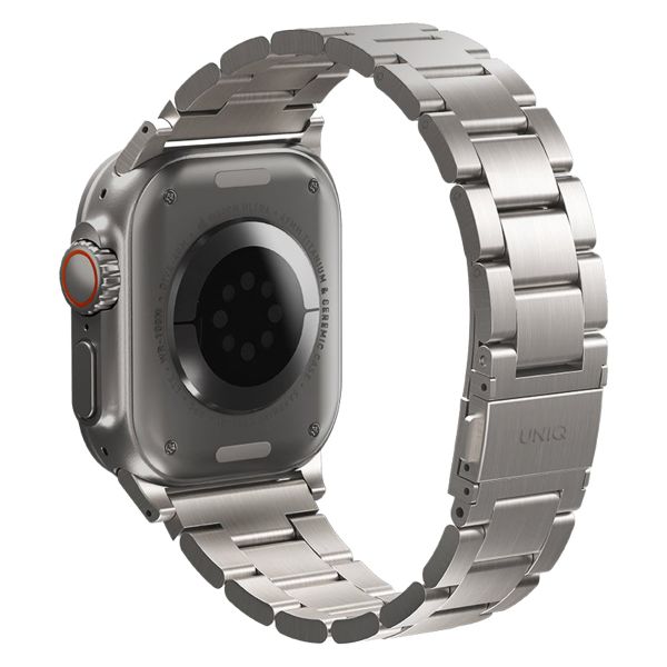 Uniq Bracelet Osta en acier avec maillons auto-ajustables Apple Watch | 44/45/46/49 mm - Titanium (Silver)