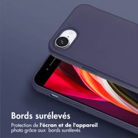 Selencia Coque silicone avec cordon amovible Apple iPhone 17e / 16e - Bleu foncé
