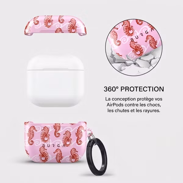 Burga Coque rigide Apple AirPods 4 - Coral Reef