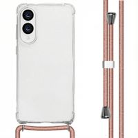 imoshion Coque arrière transparente avec cordon Samsung Galaxy S25 Edge - Rose Doré