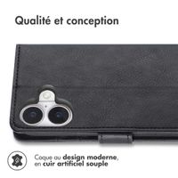 imoshion Étui de télephone portefeuille de luxe Apple iPhone 17 - Noir