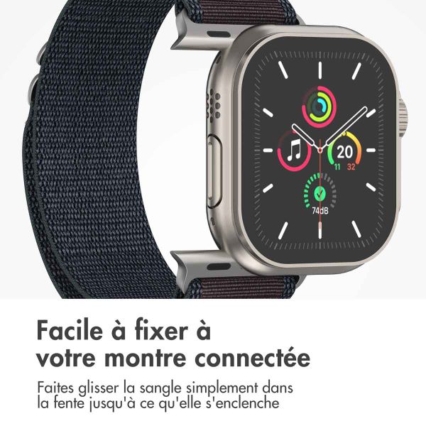 imoshion Bracelet en nylon Alpine Apple Watch | 38/40/41/42 mm - Indigo