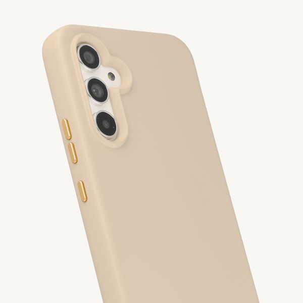 Selencia Coque arrière Rivièra avec MagSafe avec crochets amovibles Samsung Galaxy A54 (5G) - Milky Latte