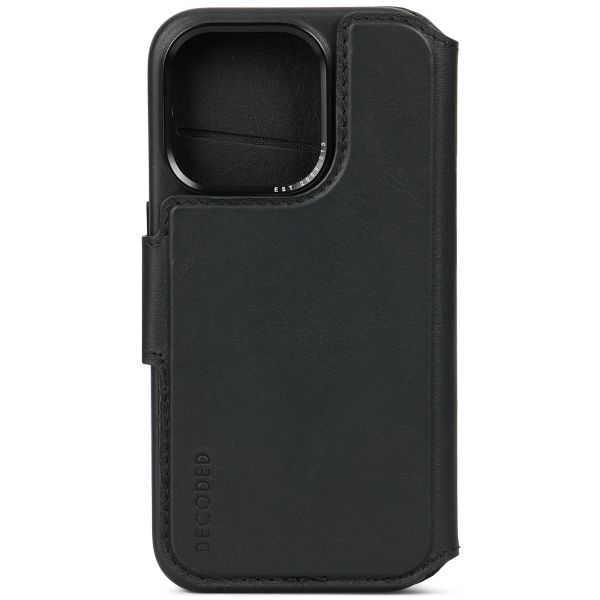Decoded Portefeuille détachable 2 en 1 en cuir Apple iPhone 15 Pro - Noir