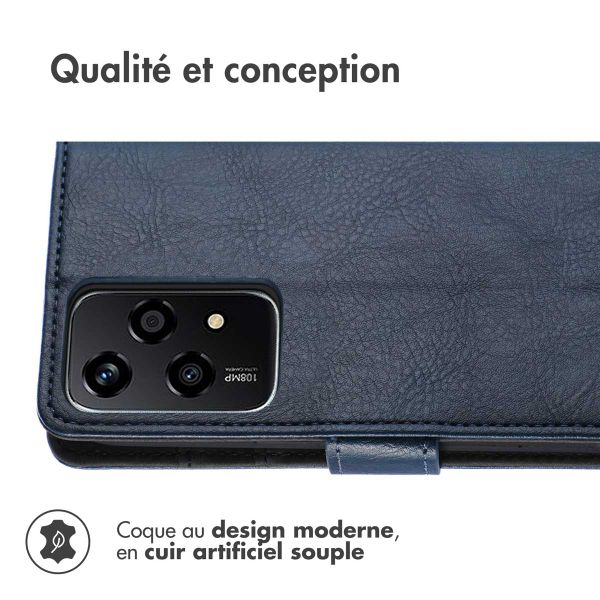 imoshion Étui de télephone portefeuille de luxe Honor 200 Lite - Bleu foncé
