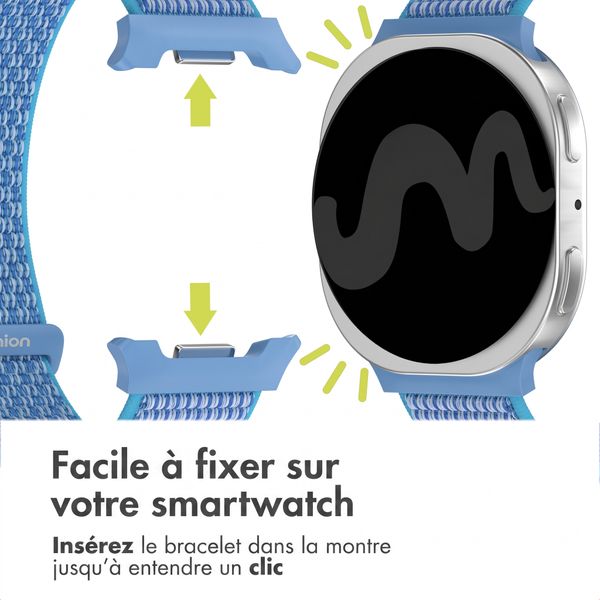 imoshion Bracelet en nylon Samsung Galaxy Watch 8 (40/44mm) / Classic (46mm) - Marine Blue
