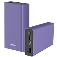 imoshion Ultra Series Aluminium Batterie externe 20.000 mAh - Charge rapide jusqu'à 33 watts - Tropical Violet