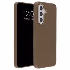 Accezz Coque arrière en cuir avec MagSafe Samsung Galaxy A57 (5G) - Marron café