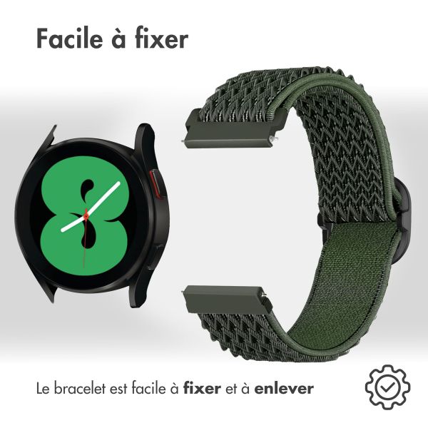 imoshion Bracelet en nylon élastique  - Connexion universelle 20 mm - Vert foncé