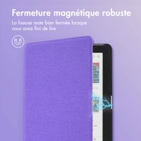 imoshion Étui de liseuse portefeuille Canvas Kobo Clara Colour / BW - Violet
